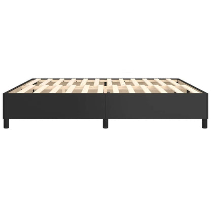 Struttura Letto a Rete a Molle Nero 200x200 cm in Similpelle