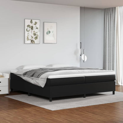 Struttura Letto a Rete a Molle Nero 200x200 cm in Similpelle - homemem39