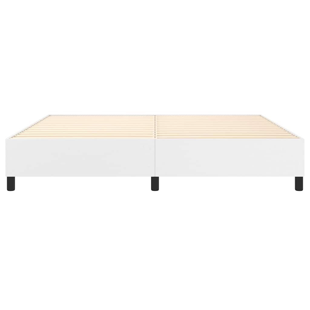 Struttura Letto a Rete a Molle Bianco 200x200 cm in Similpelle