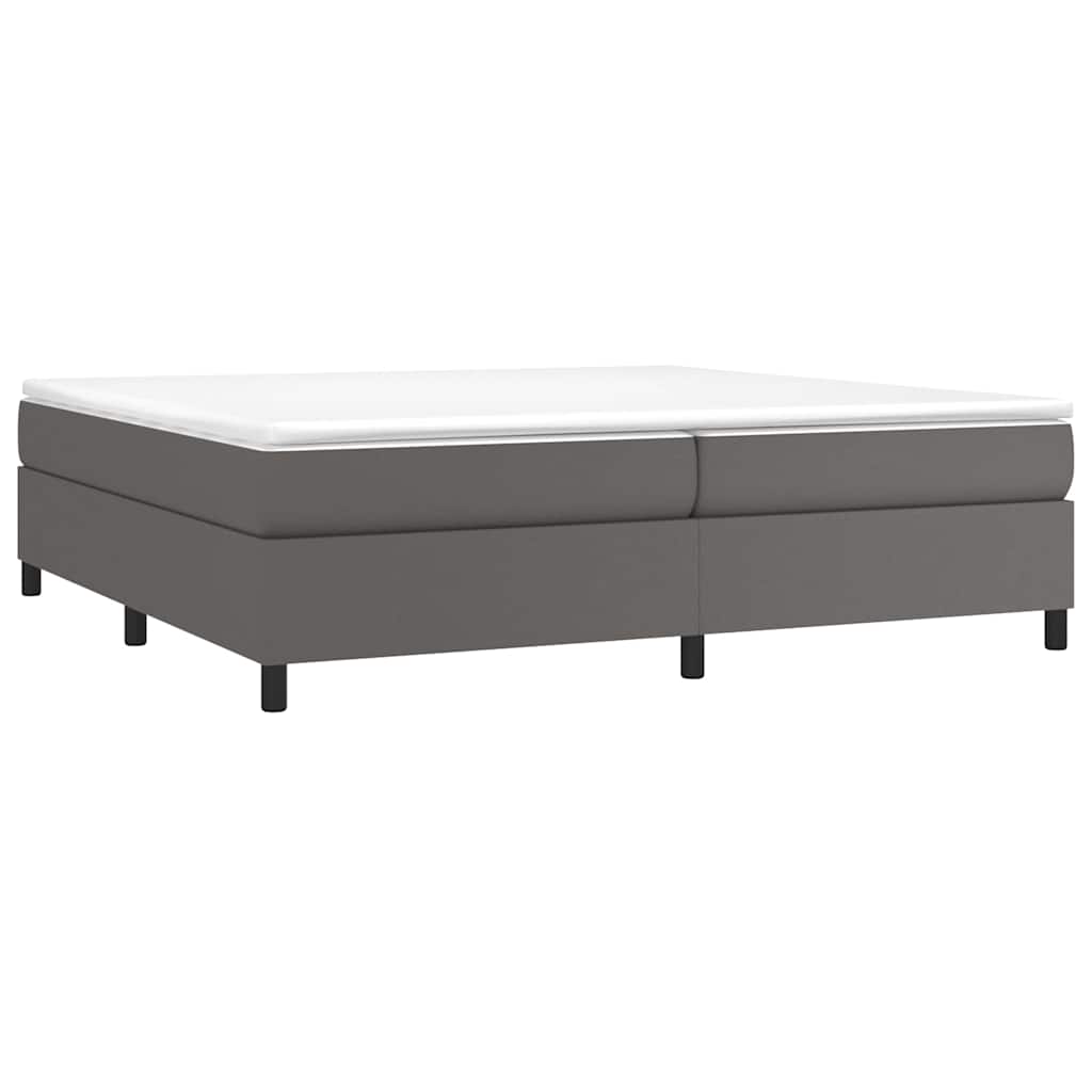 Struttura Letto a Rete a Molle Grigio 200x200 cm in Similpelle