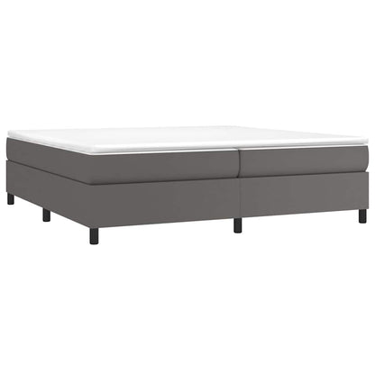 Struttura Letto a Rete a Molle Grigio 200x200 cm in Similpelle
