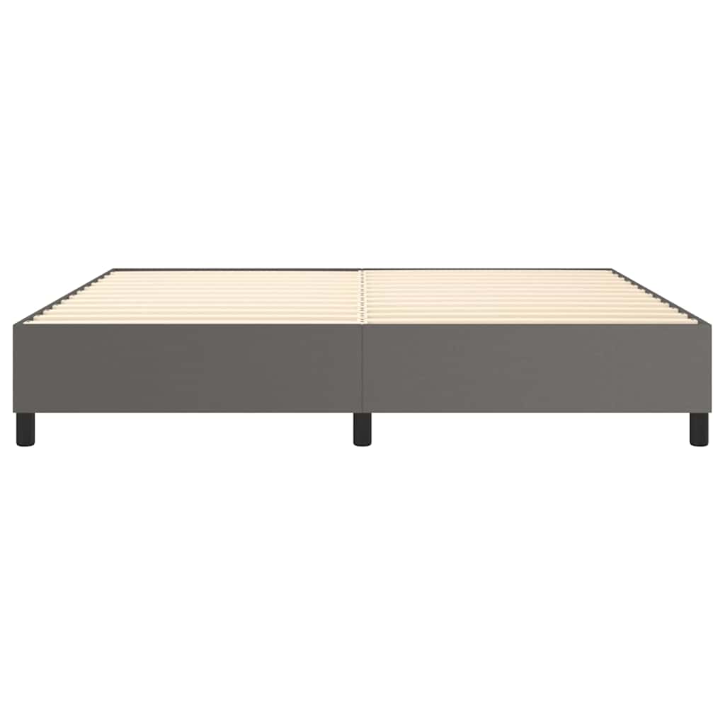 Struttura Letto a Rete a Molle Grigio 200x200 cm in Similpelle