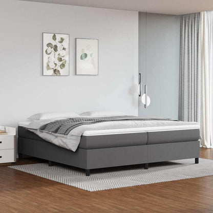 Struttura Letto a Rete a Molle Grigio 200x200 cm in Similpelle