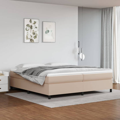 Struttura Letto a Rete a Molle Cappuccino 200x200 cm in Similpelle - homemem39