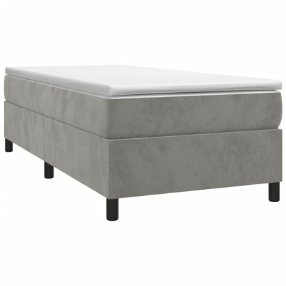 Struttura Letto a Rete a Molle Grigio Chiaro 80x200 cm Velluto - homemem39