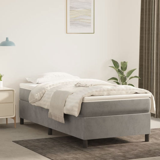 Struttura Letto a Rete a Molle Grigio Chiaro 80x200 cm Velluto - homemem39