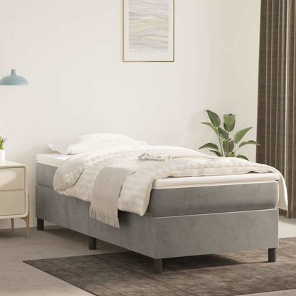 Struttura Letto a Rete a Molle Grigio Chiaro 80x200 cm Velluto