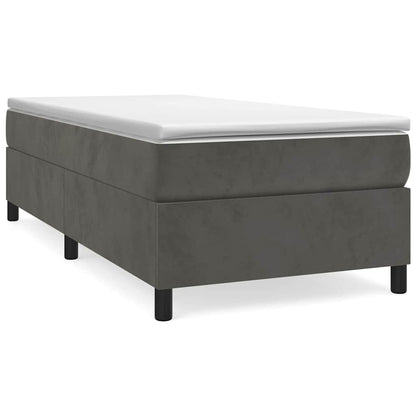 Struttura Letto a Rete a Molle Grigio Scuro 80x200 cm Velluto