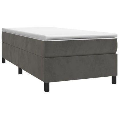 Struttura Letto a Rete a Molle Grigio Scuro 80x200 cm Velluto - homemem39
