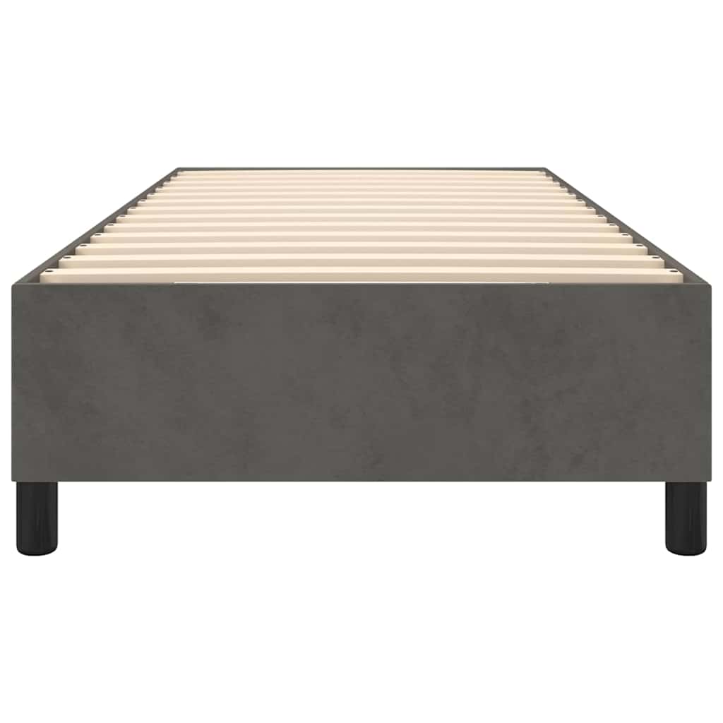 Struttura Letto a Rete a Molle Grigio Scuro 80x200 cm Velluto
