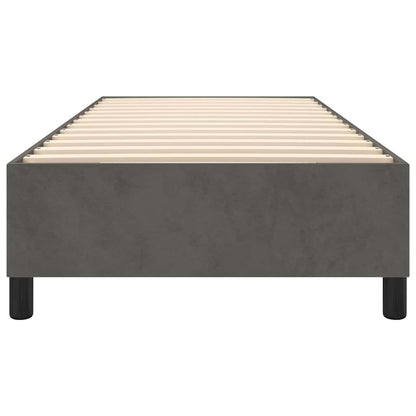 Struttura Letto a Rete a Molle Grigio Scuro 80x200 cm Velluto