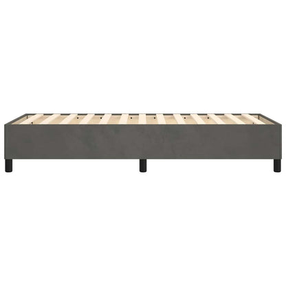Struttura Letto a Rete a Molle Grigio Scuro 80x200 cm Velluto