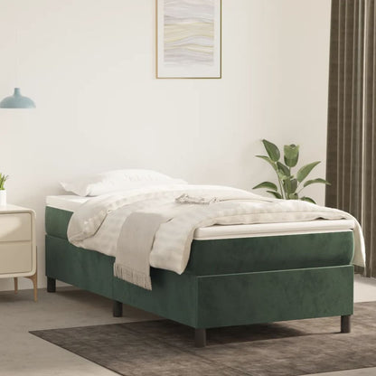 Struttura Letto a Rete a Molle Verde Scuro 80x200 cm in Velluto - homemem39