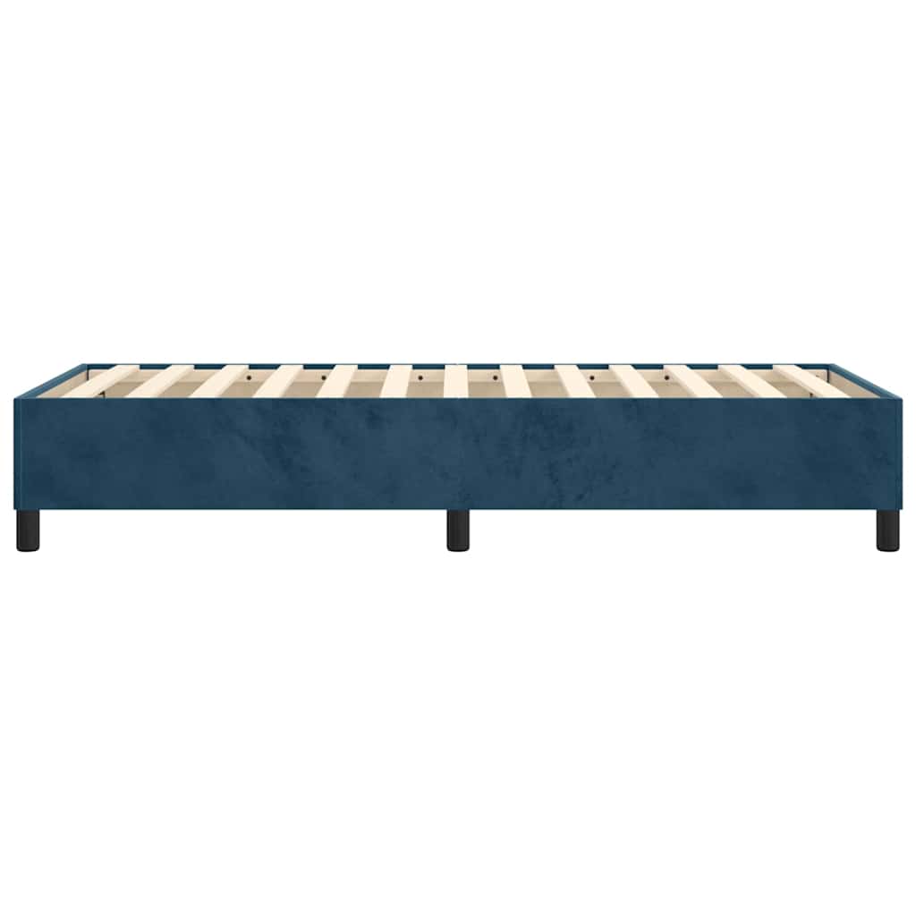 Struttura Letto a Rete a Molle Blu Scuro 80x200 cm in Velluto