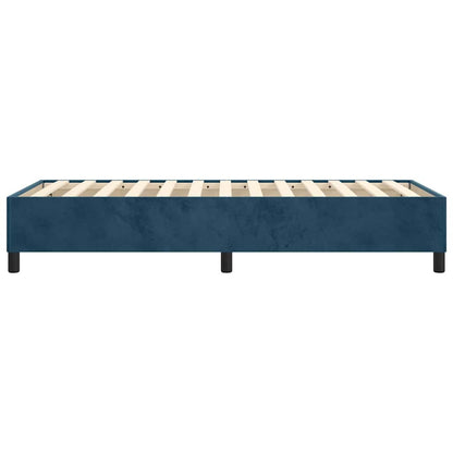 Struttura Letto a Rete a Molle Blu Scuro 80x200 cm in Velluto