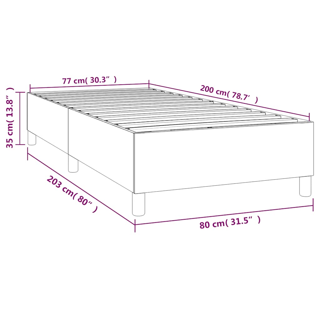 Struttura Letto a Rete a Molle Blu Scuro 80x200 cm in Velluto | homemem39