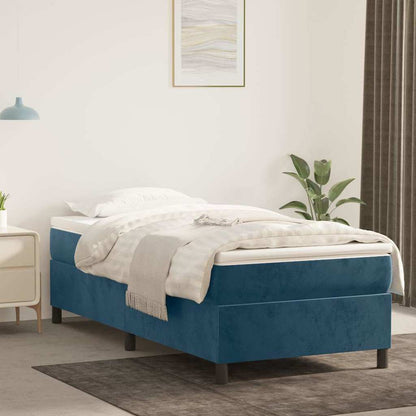 Struttura Letto a Rete a Molle Blu Scuro 80x200 cm in Velluto | homemem39