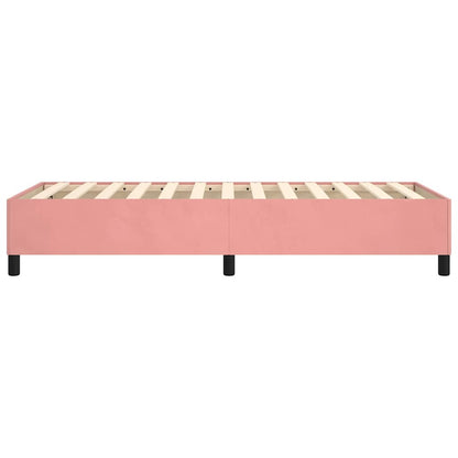 Struttura Letto a Rete a Molle Rosa 80x200 cm in Velluto