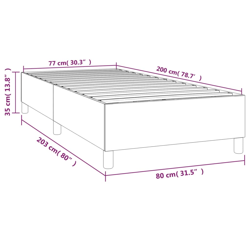 Struttura Letto a Rete a Molle Rosa 80x200 cm in Velluto | homemem39
