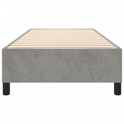 Struttura Letto a Rete a Molle Grigio Chiaro 90x190 cm Velluto - homemem39