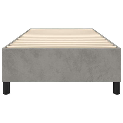 Struttura Letto a Rete a Molle Grigio Chiaro 90x190 cm Velluto