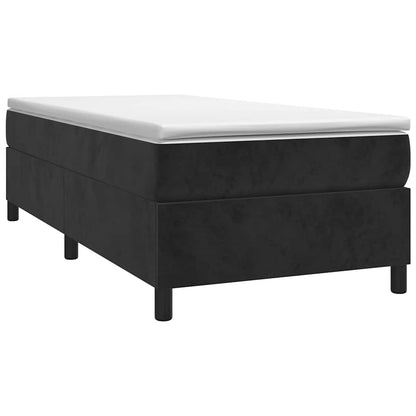 Struttura Letto a Rete a Molle Nero 90x190 cm in Velluto