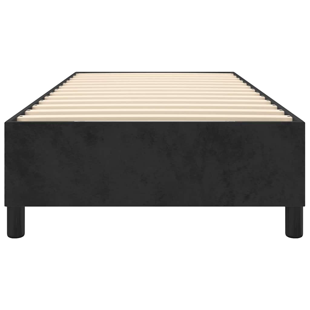 Struttura Letto a Rete a Molle Nero 90x190 cm in Velluto