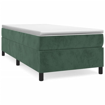 Struttura Letto a Rete a Molle Verde Scuro 90x190 cm in Velluto - homemem39