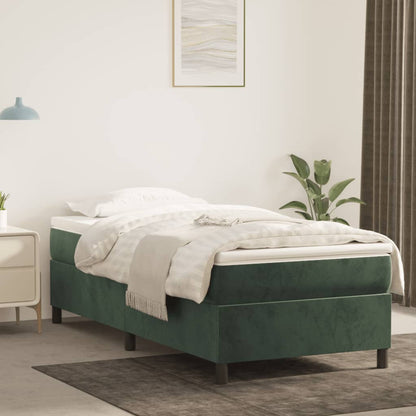 Struttura Letto a Rete a Molle Verde Scuro 90x190 cm in Velluto - homemem39