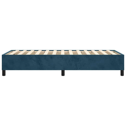 Struttura Letto a Rete a Molle Blu Scuro 90x190 cm in Velluto