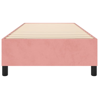Struttura Letto a Rete a Molle Rosa 90x190 cm in Velluto - homemem39