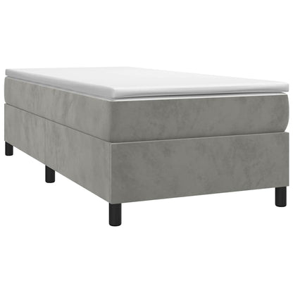 Struttura Letto a Rete a Molle Grigio Chiaro 90x200 cm Velluto