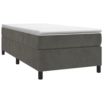 Struttura Letto a Rete a Molle Grigio Scuro 90x200 cm Velluto | homemem39