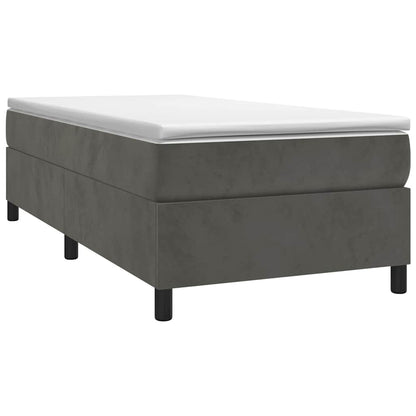Struttura Letto a Rete a Molle Grigio Scuro 90x200 cm Velluto