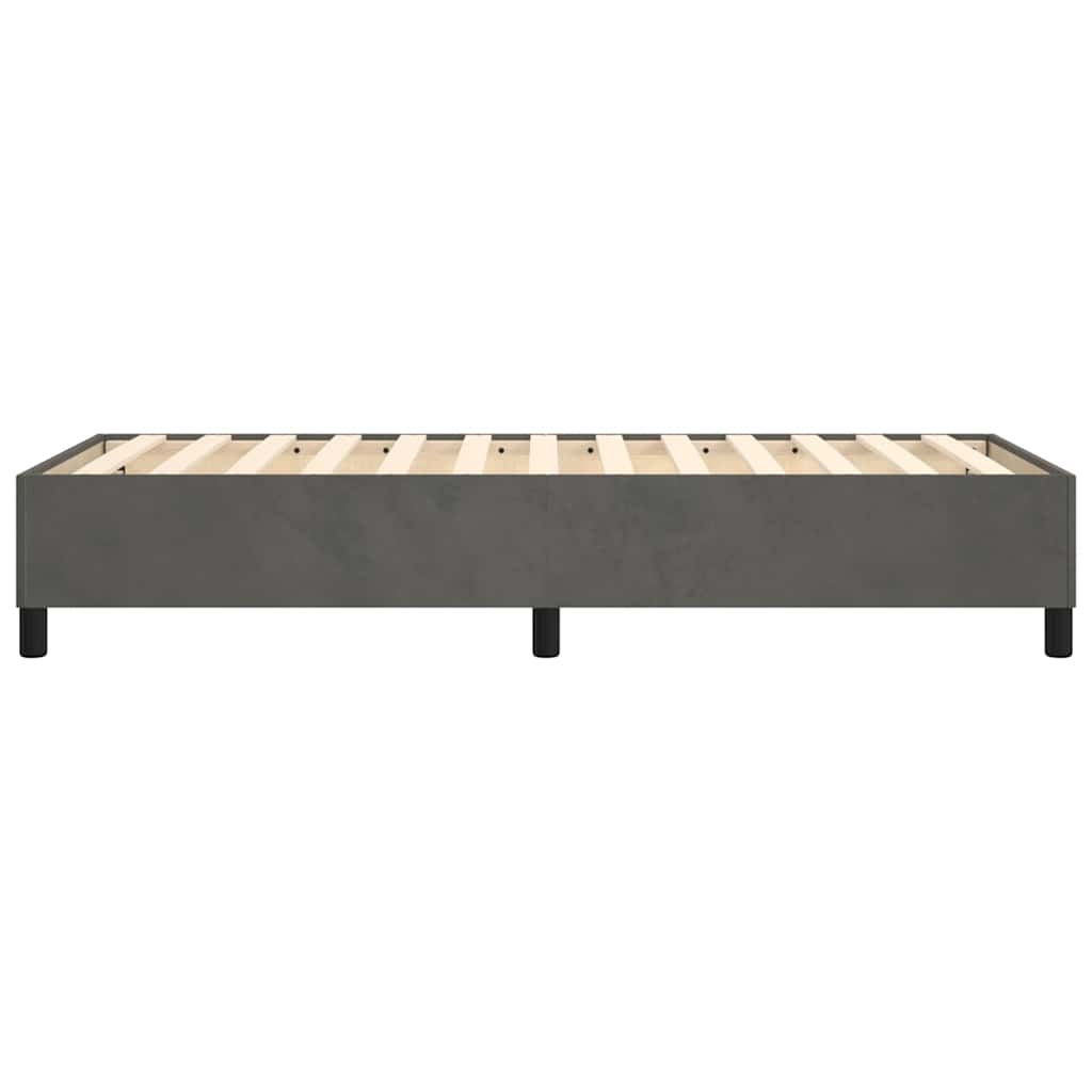 Struttura Letto a Rete a Molle Grigio Scuro 90x200 cm Velluto