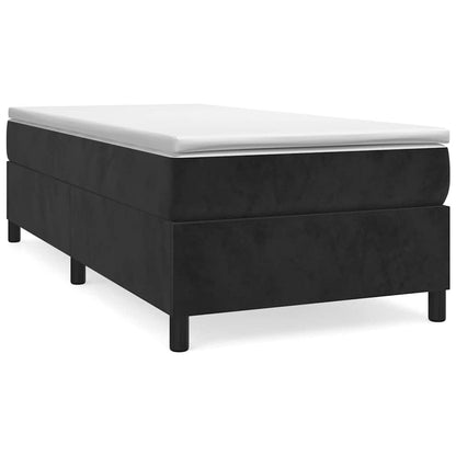 Struttura Letto a Rete a Molle Nero 90x200 cm in Velluto