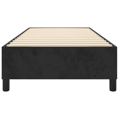 Struttura Letto a Rete a Molle Nero 90x200 cm in Velluto
