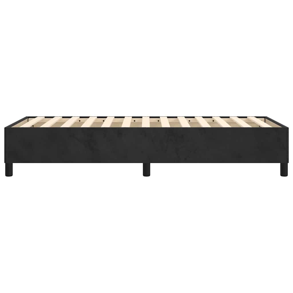 Struttura Letto a Rete a Molle Nero 90x200 cm in Velluto