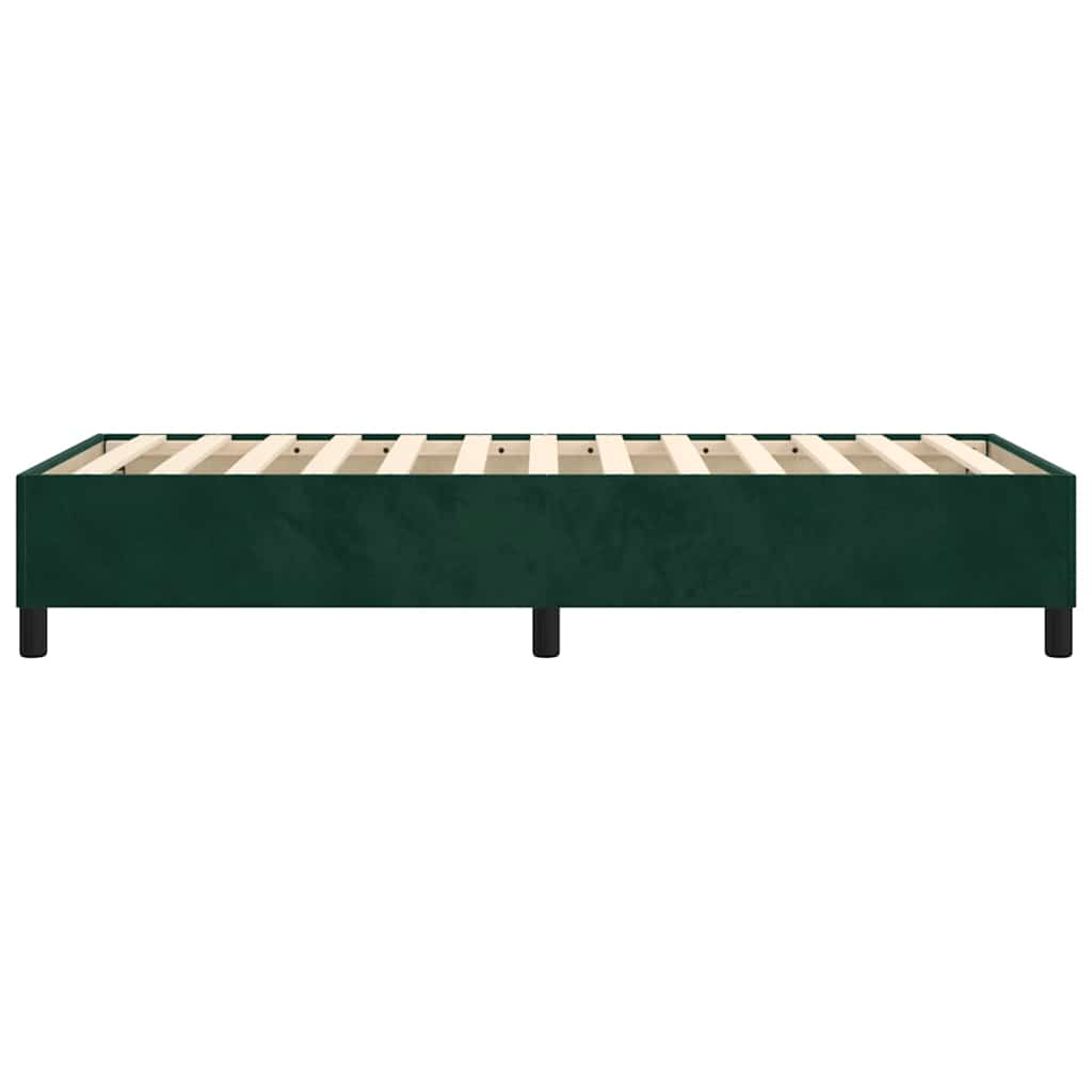 Struttura Letto a Rete a Molle Verde Scuro 90x200 cm in Velluto