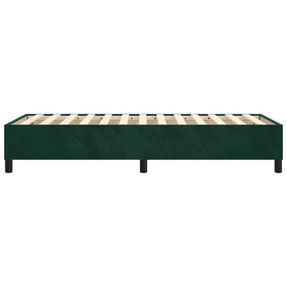 Struttura Letto a Rete a Molle Verde Scuro 90x200 cm in Velluto