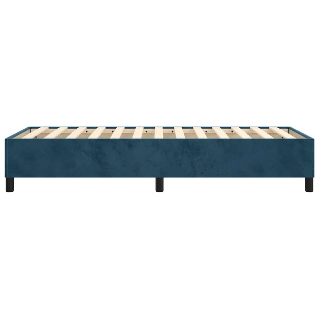 Struttura Letto a Rete a Molle Blu Scuro 90x200 cm in Velluto