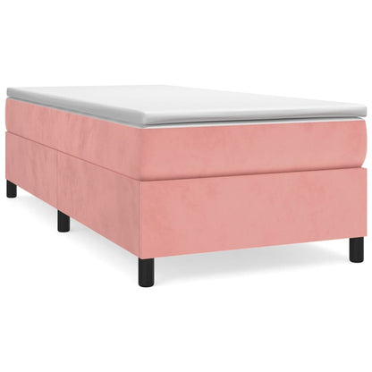 Struttura Letto a Rete a Molle Rosa 90x200 cm in Velluto | homemem39
