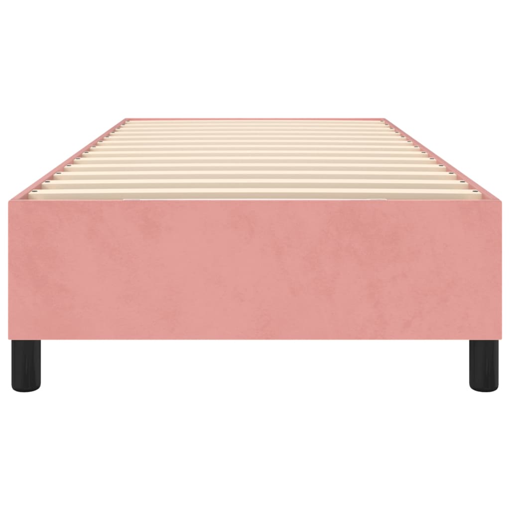Struttura Letto a Rete a Molle Rosa 90x200 cm in Velluto | homemem39