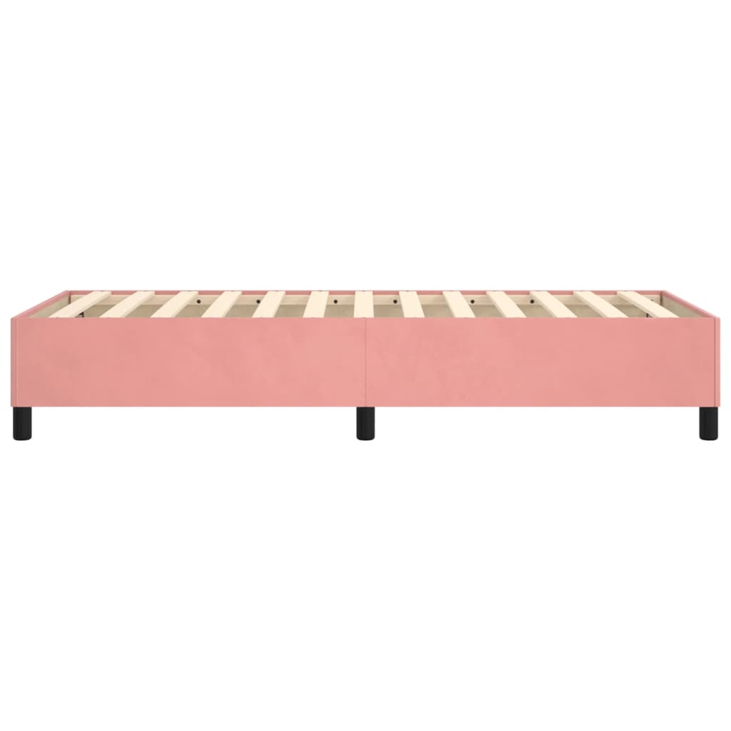 Struttura Letto a Rete a Molle Rosa 90x200 cm in Velluto | homemem39