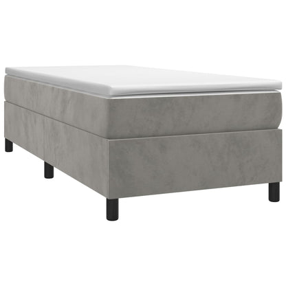 Struttura Letto a Rete a Molle Grigio Chiaro 100x200 cm Velluto - homemem39
