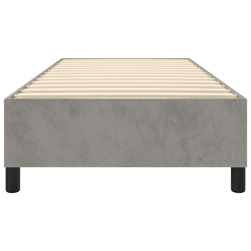 Struttura Letto a Rete a Molle Grigio Chiaro 100x200 cm Velluto