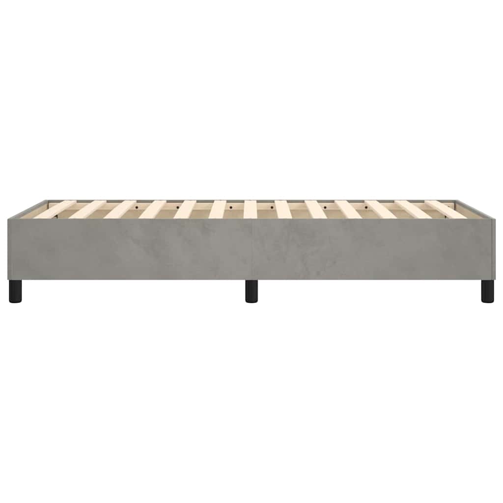 Struttura Letto a Rete a Molle Grigio Chiaro 100x200 cm Velluto