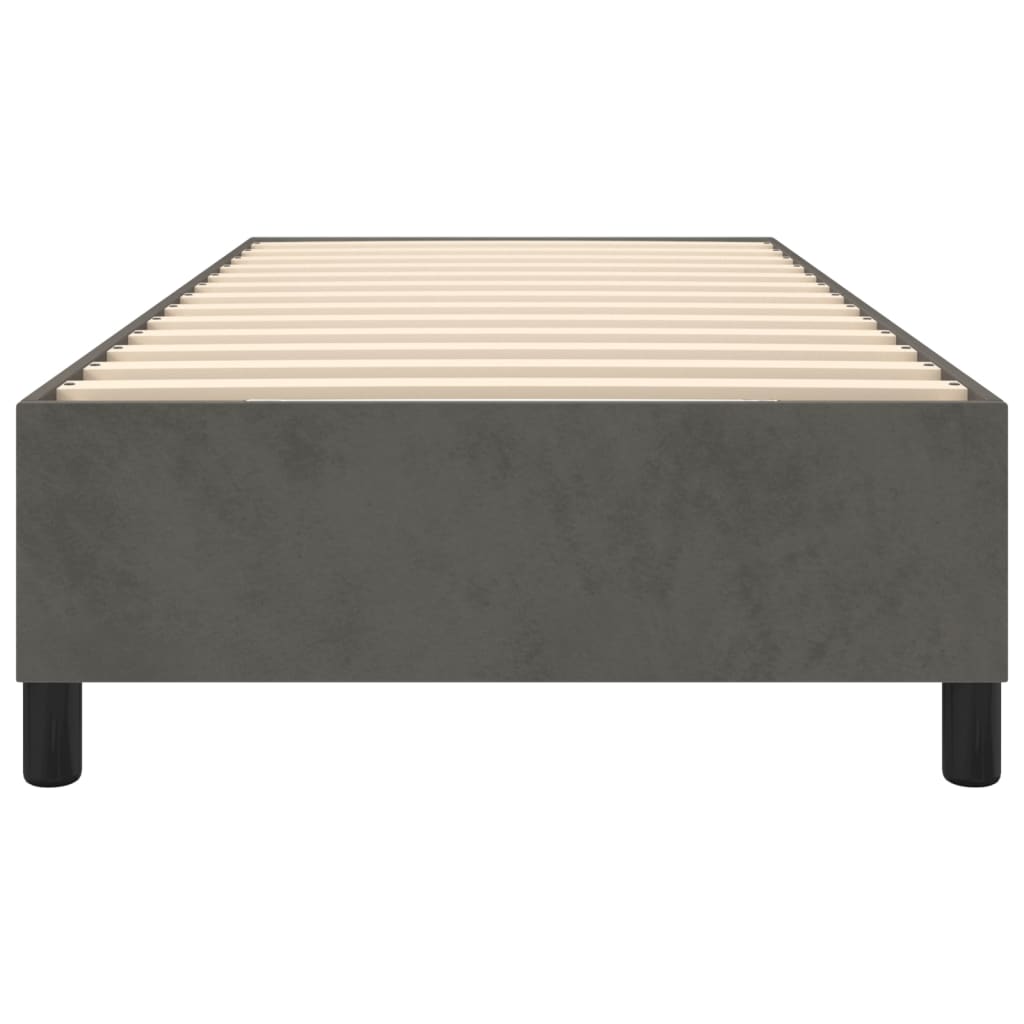 Struttura Letto a Rete a Molle Grigio Scuro 100x200 cm Velluto - homemem39