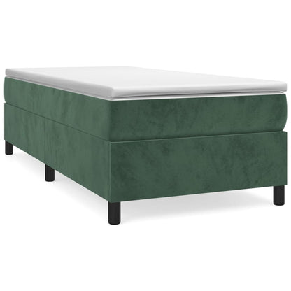 Struttura Letto a Rete a Molle Verde Scuro 100x200 cm in Velluto - homemem39