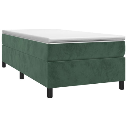 Struttura Letto a Rete a Molle Verde Scuro 100x200 cm in Velluto - homemem39